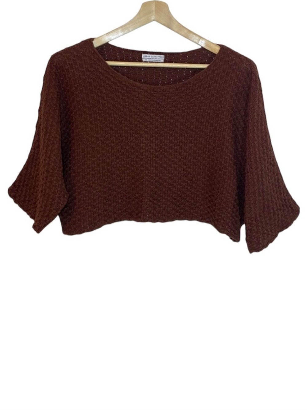 Urban Outfitters | Brown Crop Sweater w|Slight Flare Sleeves